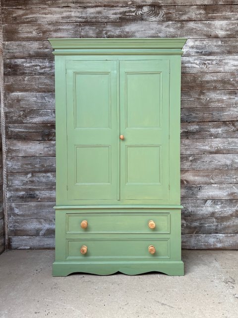 Reclaimed Modern Painted Solid Pine Wardrobe