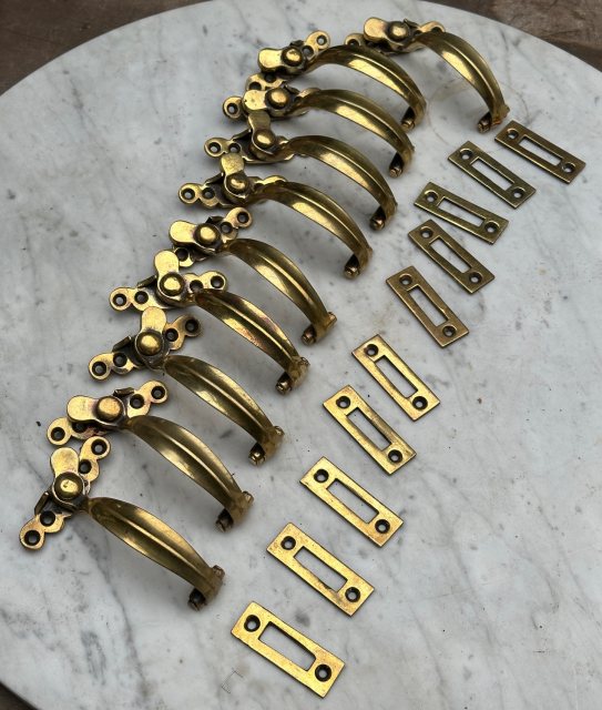 Fabulous Arts & Crafts Brass Window Catches c1900