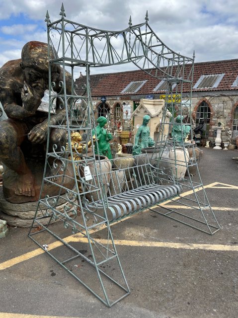 Reclaimed Large Galvanised Steel Garden Swing
