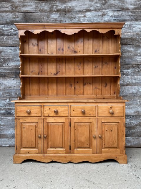 Vintage Solid Waxed Pine Farmhouse Style Dresser