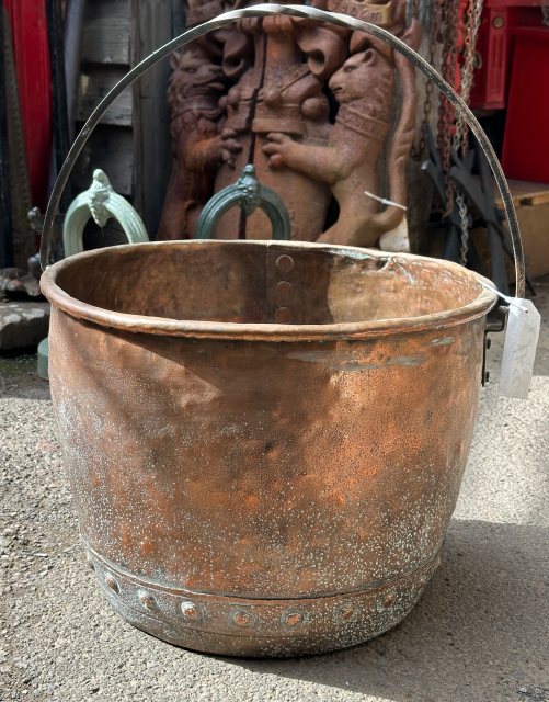 Stunning Large Victorian Riveted Copper Pot