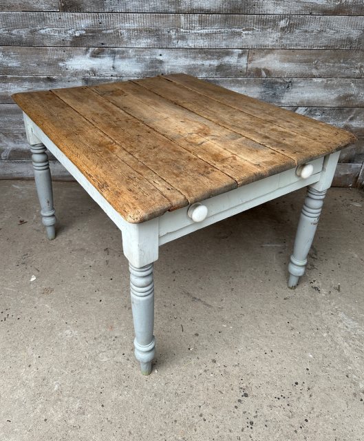 Wonderfully Rustic Victorian Farmhouse Pine Dining Table