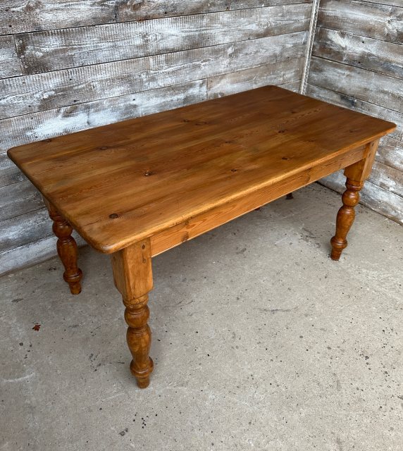 Vintage Farmhouse Pine Dining Table