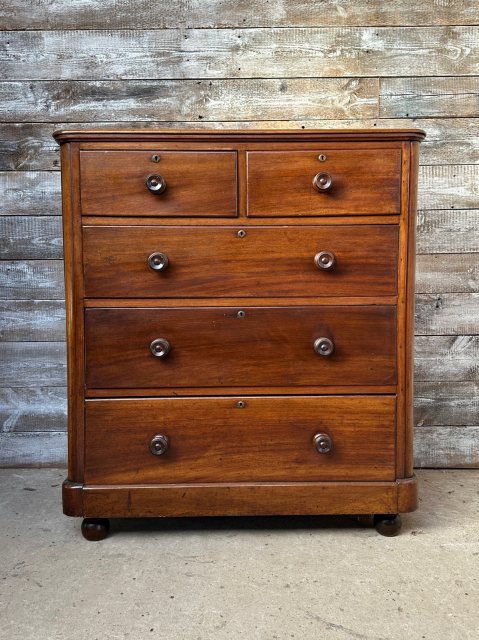 Antique c1900 Mahogany Chest Of Drawers