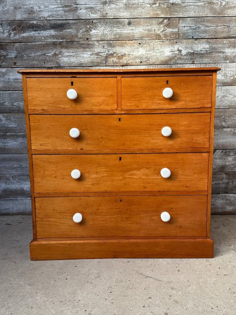 Good Vintage Pine Chest Of Drawers