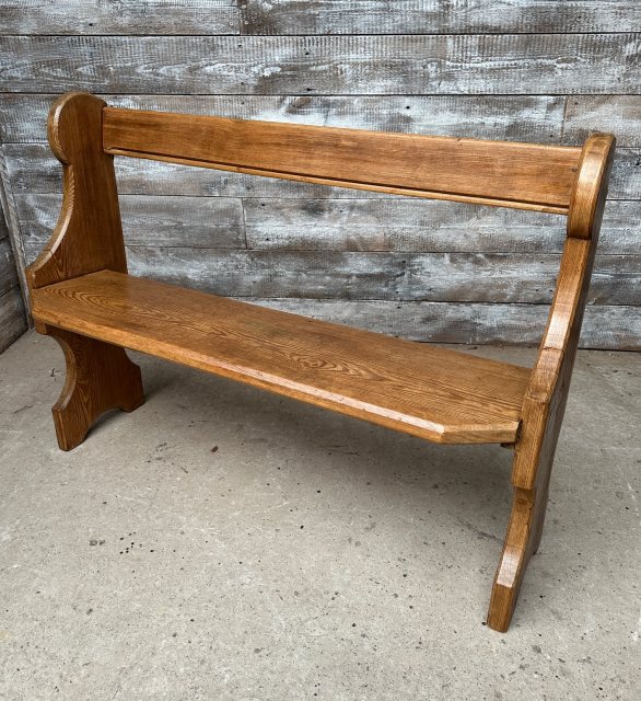 Antique Heavy Pitch Pine Bench