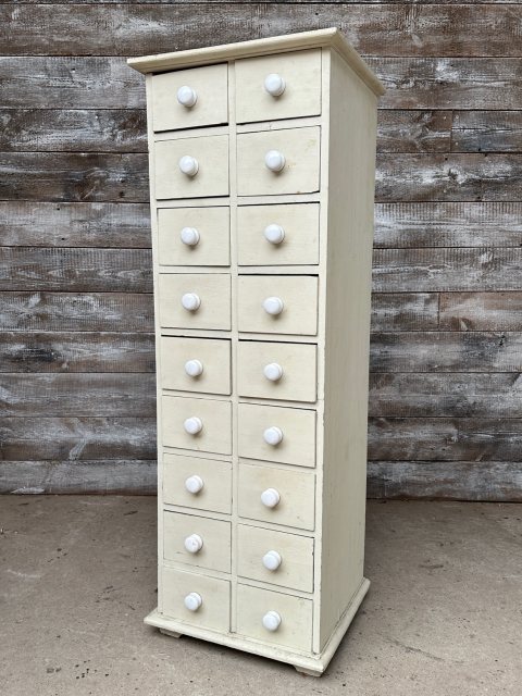 Reclaimed Hardwood Tall Apothecary Chest Of Drawers