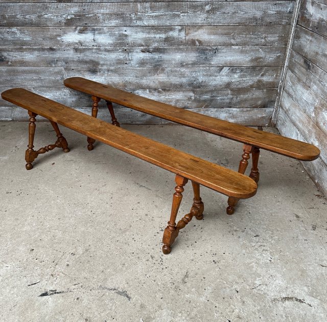 Wonderful 19th Century English Chestnut Farmhouse Benches