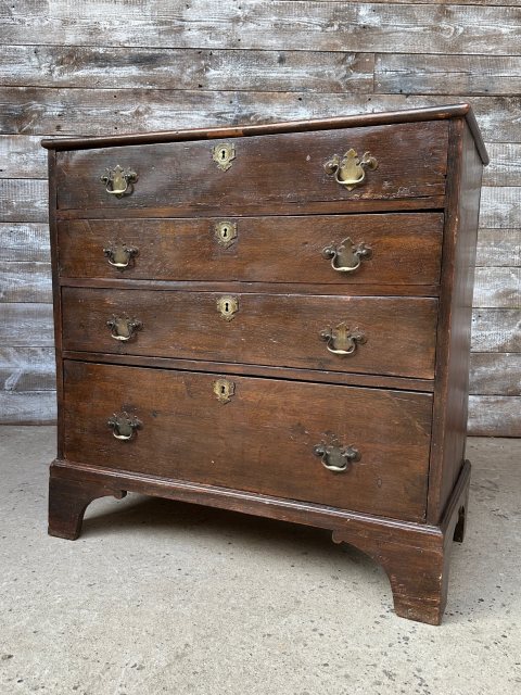 Antique c1720 English Oak Chest Of Drawers