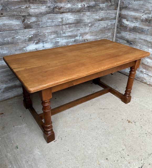 Farmhouse Solid English Oak Dining Table