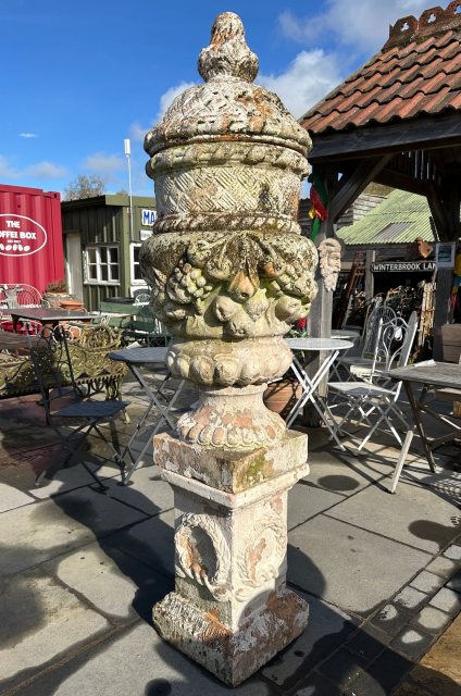 Beautiful 19th Century Massive Terracotta Urn On Stand
