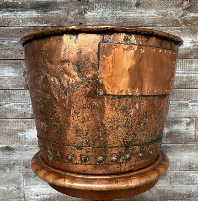 Beautiful 19th Century Large Copper Planter