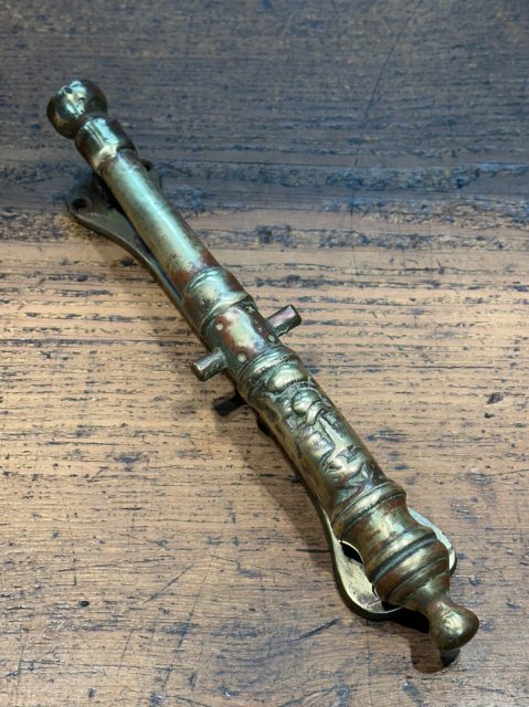 Vintage Brass Canon Door Knocker