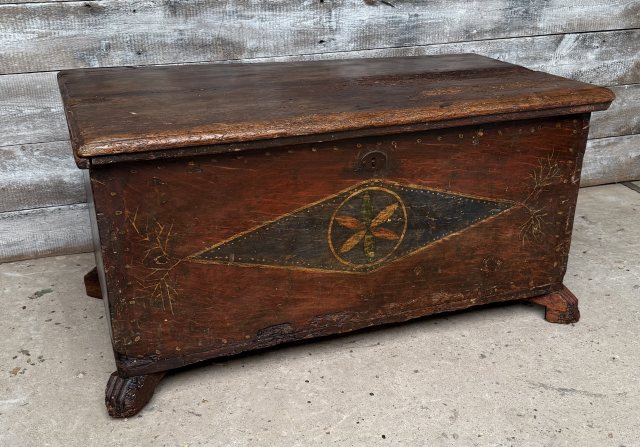 Antique Early 20th Century Painted Austrian Chest