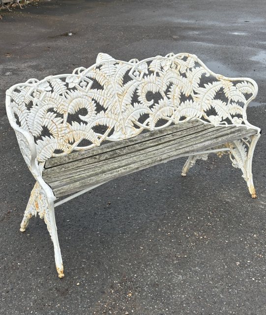 Vintage Cast Iron "Fern" Garden Bench