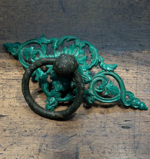 Antique 19th Century Painted Iron Door Pull