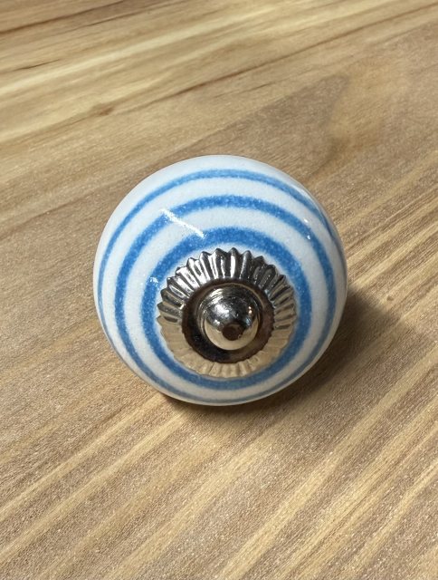 White Painted Ceramic Round Knob