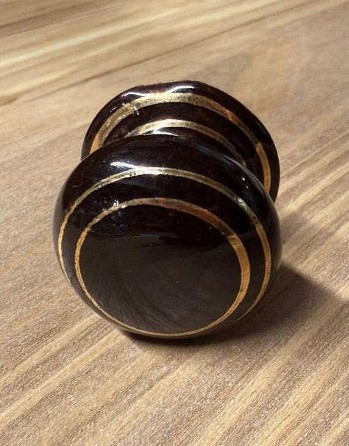 Small Brown & Gold Ceramic knobs