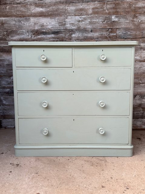 Vintage Painted Mahogany Large Chest Of Drawers