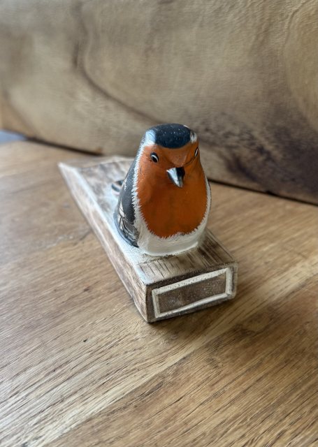 Robin Wooden Door Stop
