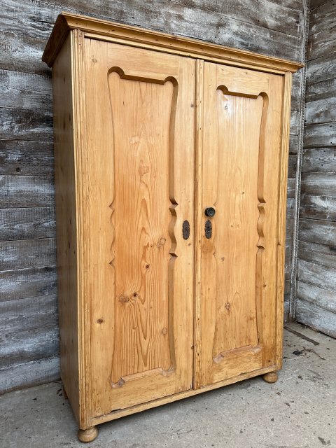 Lovely Vintage Light Pine Wardrobe