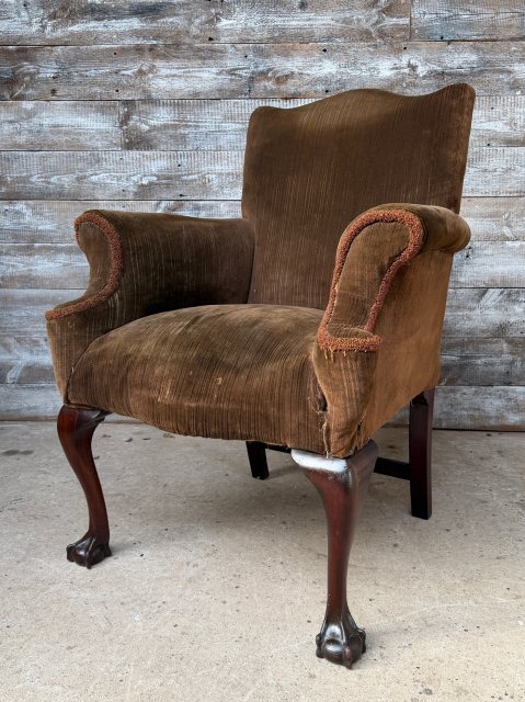 Antique George III Upholstered Armchair