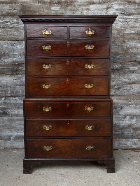Beautiful George III Mahogany Chest On Stand