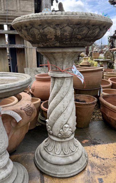 Barley Twist Birdbath