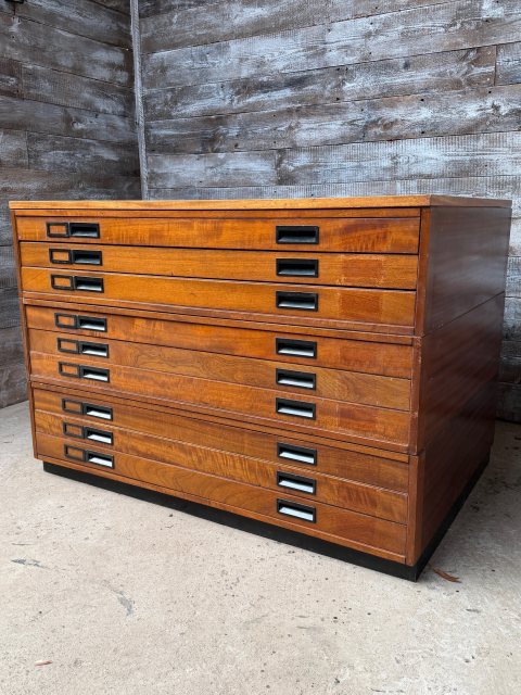 Great Large Mid Century Plans Chest