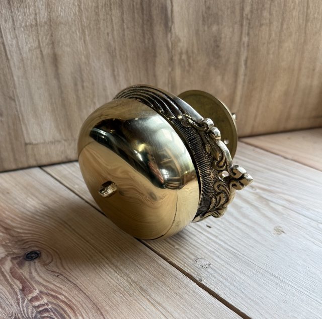 Front Door Turn Bell - Brass