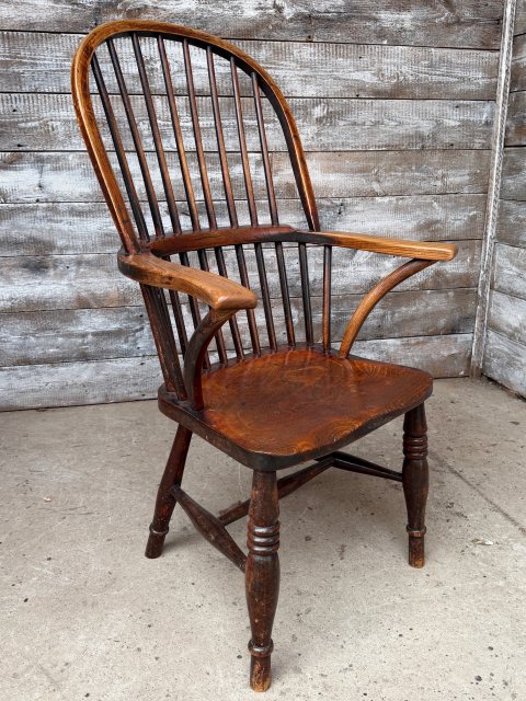 Fantastic Antique Victorian Ash & Elm Windsor Armchair