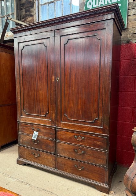 Impressive Antique George III Mahogany Wardrobe