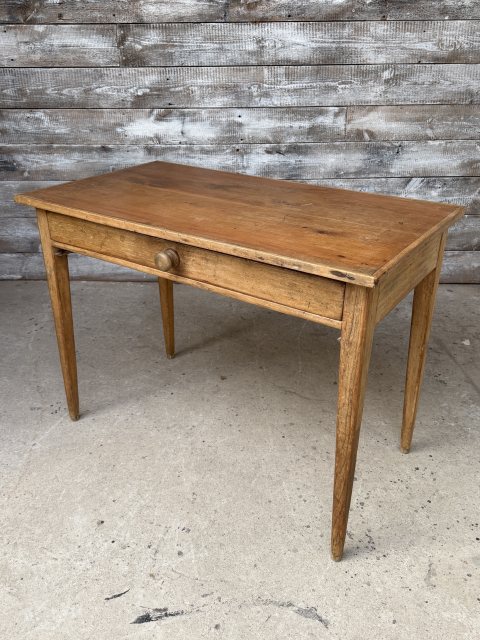 Antique 19th Century Waxed Pine Side Table