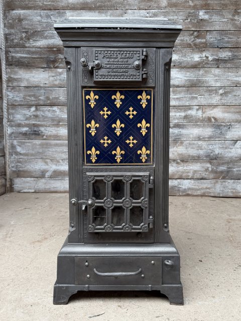 Antique Art Nouveau French Woodburner Stove Lyon