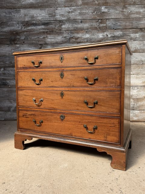Antique Early 19th Century Mahogany Chest Of Drawers