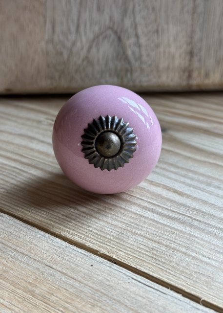 Pink Round Ceramic Cupboard Knobs