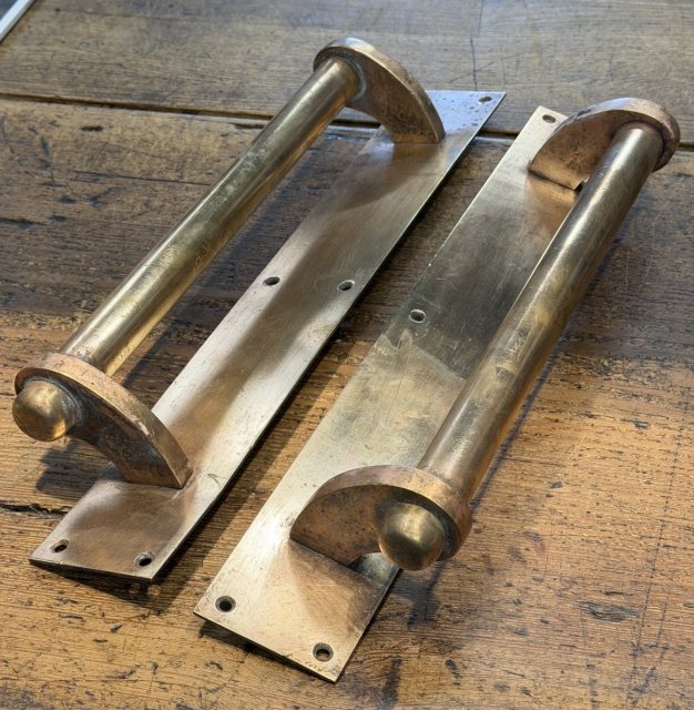 Reclaimed Large Bronze Door Pull Handles