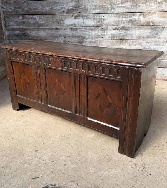Antique 17th Century Oak Coffer