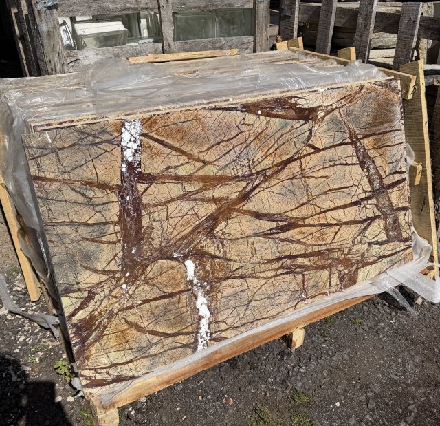 Rain Forest Brown Marble Worktops (1.2m x 0.64m)