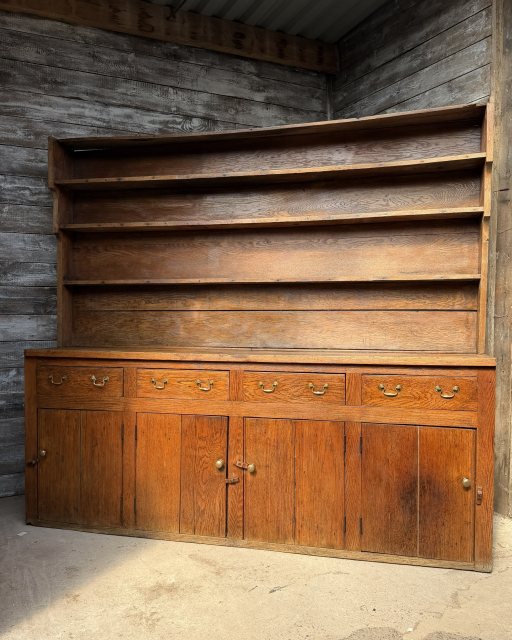 Magnificent Antique Farmhouse Oak & Pitch Pine Dresser