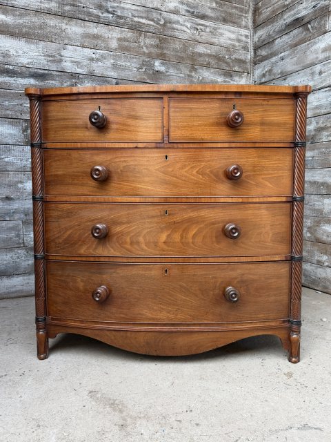 Antique Victorian Mahogany Chest Of Drawers