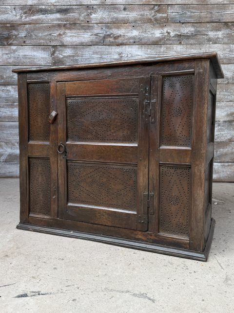 Circa 1700 English Oak Food Store Cupboard