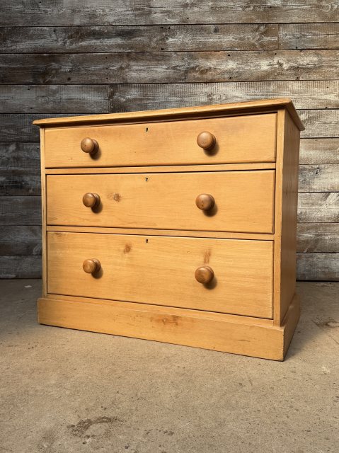 Antique Farmhouse Pine Chest Of Drawers