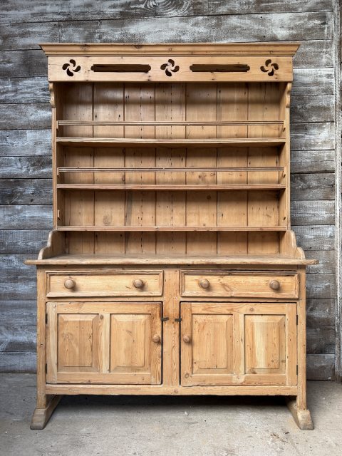 An Antique English Pine Farmhouse Dresser