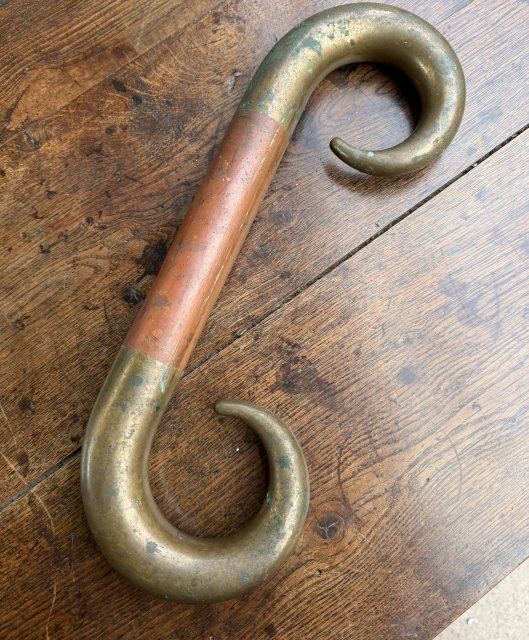 Fabulous 19th Century 'Horn' Brass Pull Handle