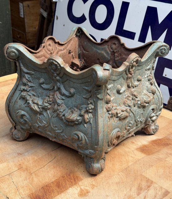 Vintage French Cast Iron Planter