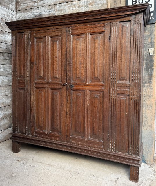 Antique 18th Century Oak Housekeepers Cupboard