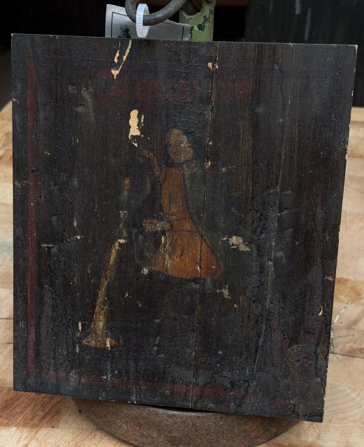 Antique English Folk Art Zodiac Sign Aquarius