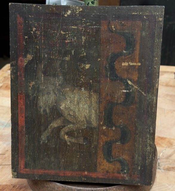 Antique English Folk Art Zodiac Sign Taurus