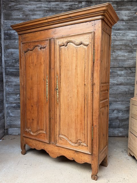 Beautiful Antique French Pine Armoire